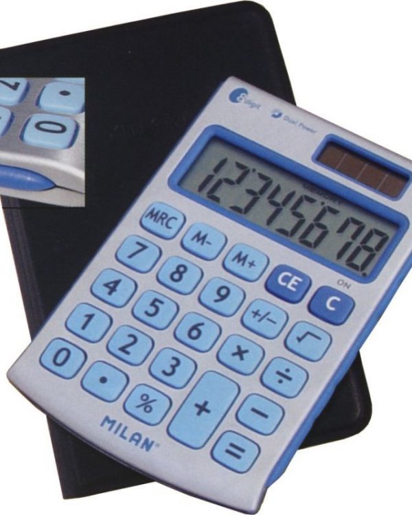 Kalkulačka Milan CASINE CS 942A- 12místná Kapesní kalkulačka -plastová tlačítka -koženkové pouzdro -duální solár / bateriové napájení -displej na 12 míst Rozměry: 102 x 67 x 9 mm