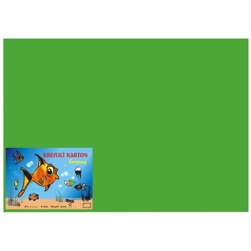 Kreslicí karton A1/180gr/10lis sv. zelená Kreslicí karton barevný Barevný kreslicí karton najde uplatnění nejen ve školách