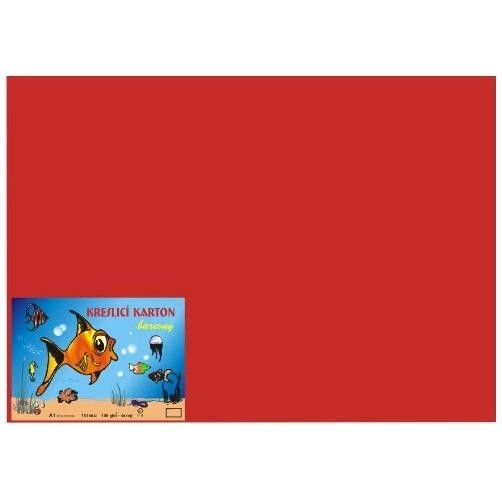 Kreslicí karton A2/180gr/10lis červená Kreslicí karton barevný -Barevný kreslicí karton najde uplatnění nejen ve školách