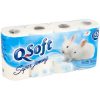 Toaletní papír 200 3vrs. Q Soft bílý Kvalitní jemný toaletní papír -3 - vrstvý -100% celulóza - bílý Balení 80 rolí. 160 útržků