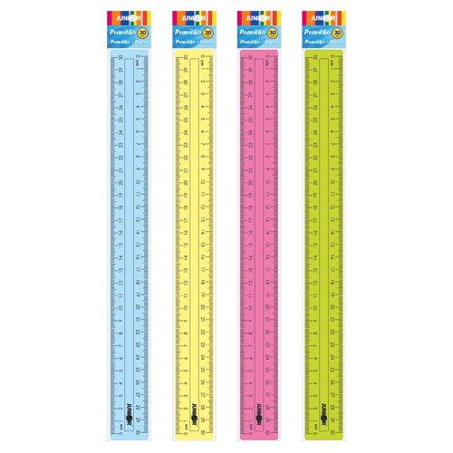 Pravítko 30 cm mix barev Ohebné pravítko o délce 30 cm