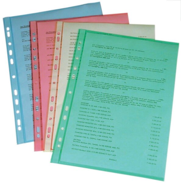 Obal závěsný A4 zelený/100ks Obal závěsný A4 zelený/100ks Závěsný obal A4 v barevném provedení