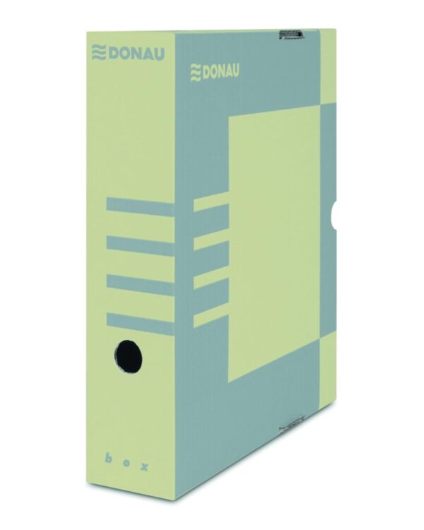 Box archivní plný DONAU /8cm Standardní box pro uložení pákového nebo kroužkového pořadače. Lze skladovat rozloženě