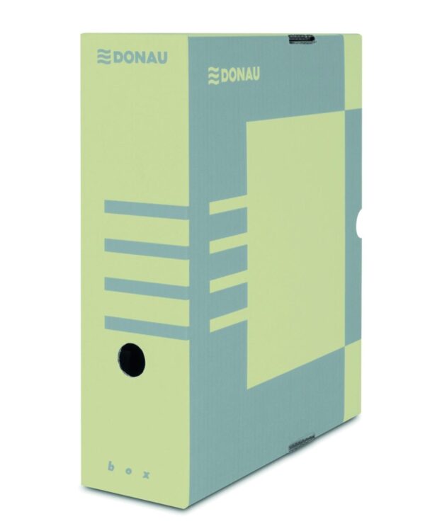 Box archivní plný DONAU /10cm Standardní box pro uložení pákového nebo kroužkového pořadače. Lze skladovat rozloženě