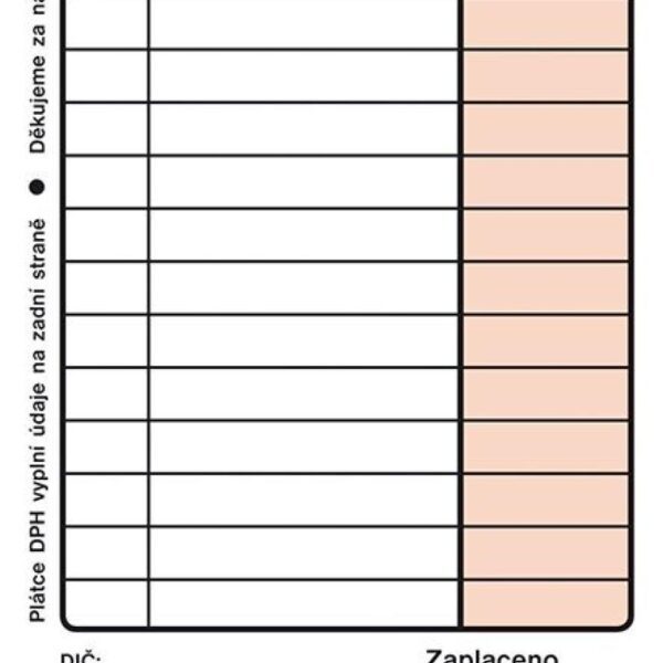 Paragon NCR 2x50 OPT 89 - propisující Paragon OPT 89 samopropisující s perforací pro snadné odtržení. 