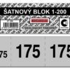 Šatnové bloky 1-200 - nepropisující Šatnové bloky s číselnou řadou 1 - 200. Obsahuje 200 listů - 3 útržky jednoho čísla na jednom listu odtržitelné perforací. 