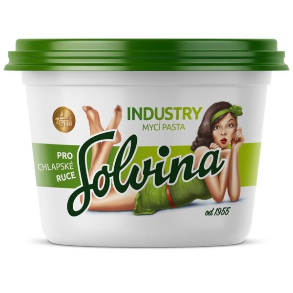 Solvina 450gr industry Solvina industry je ekonomická varianta pilinové mycí pasty na ruce. Složky na bázi přírodních materiálů pomáhají čistit pokožku hluboko do pórů. Obsahuje glycerin