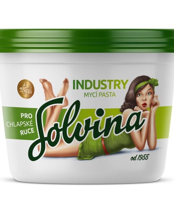 Solvina 450gr industry Solvina industry je ekonomická varianta pilinové mycí pasty na ruce. Složky na bázi přírodních materiálů pomáhají čistit pokožku hluboko do pórů. Obsahuje glycerin