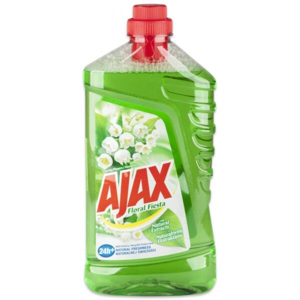 AJAX UNI na podlahy Konvalinka zelený 1000ml Ajax Floral Fiesta s vůní konvalinky je čistič na více povrchů se speciálním složením kombinující tradiční přísady