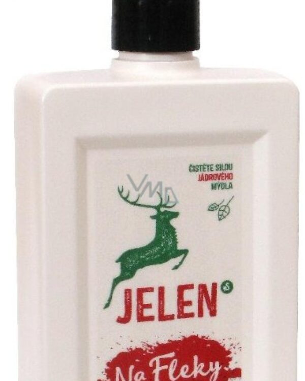 Jelen spray odstraňovač skvrn 500ml Tekutý čisticí prostředek JELEN pomůže odstranit i ty nejodolnější skvrny. Jelení silou zbaví vaše prádlo fleků a nečistot (káva