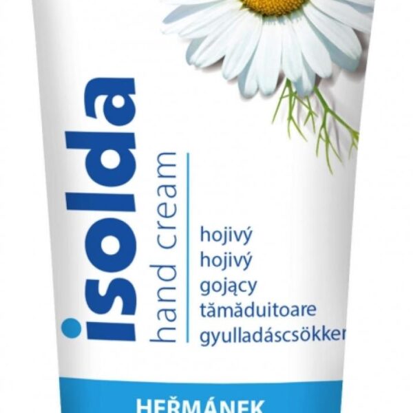 Krém ochranný na ruce ISOLDA heřmánek s arganem 100ml ISOLDA HEŘMÁNEK je krém na ruce s obsahem arganového oleje a extraktu z heřmánku pravého. Spojuje účinky heřmánku se zvláčňujícími a vyživujícími vlastnostmi arganového oleje.