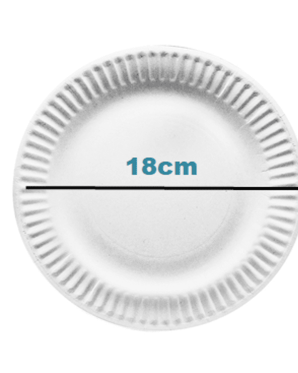 Talíř kulatý 18cm papírový/100ks Talíř kulatý papírový / průměr 180mm/100ks