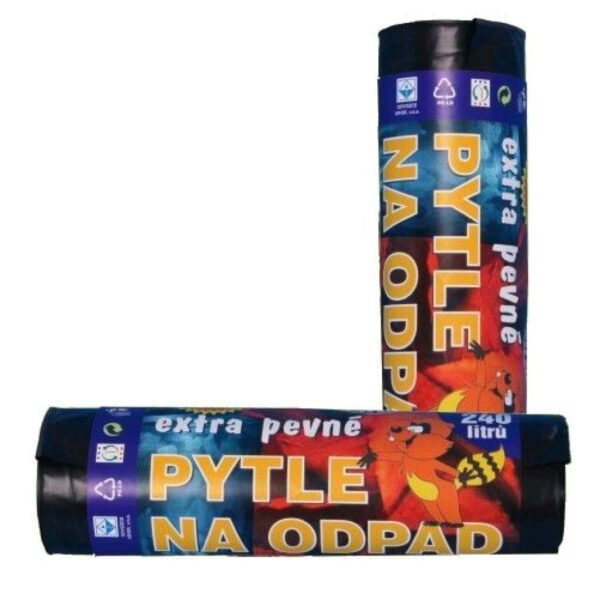 Pytel LDPE černý  240l/10ks role Kvalitní velmi pevné pytle na odpad v roli.