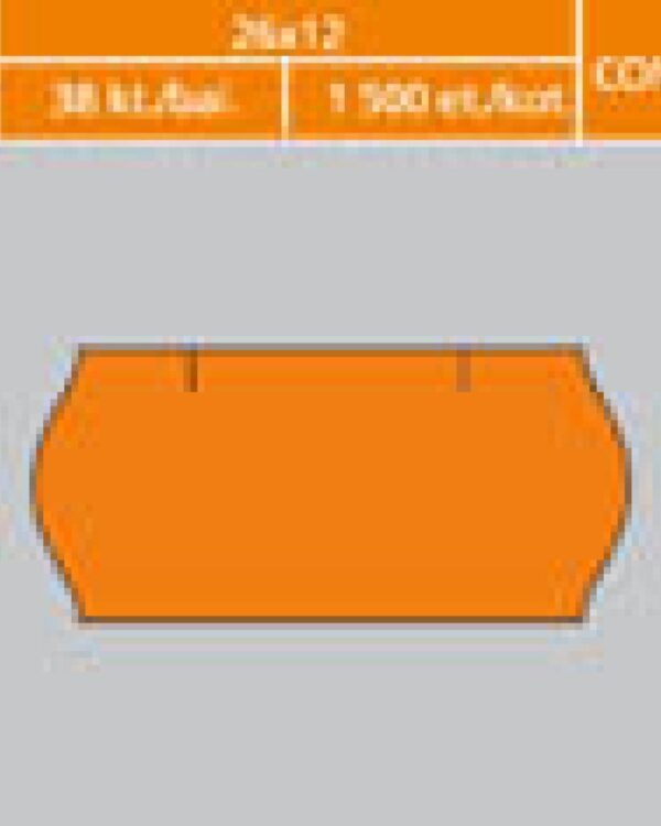 Etikety 26x12 Cont. oranžové 26 x 12 mm Contact / oranžové