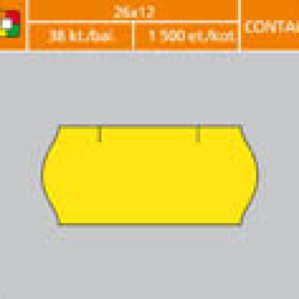 Etikety 26x12 Cont. žluté 26 x 12 mm Contact / žluté