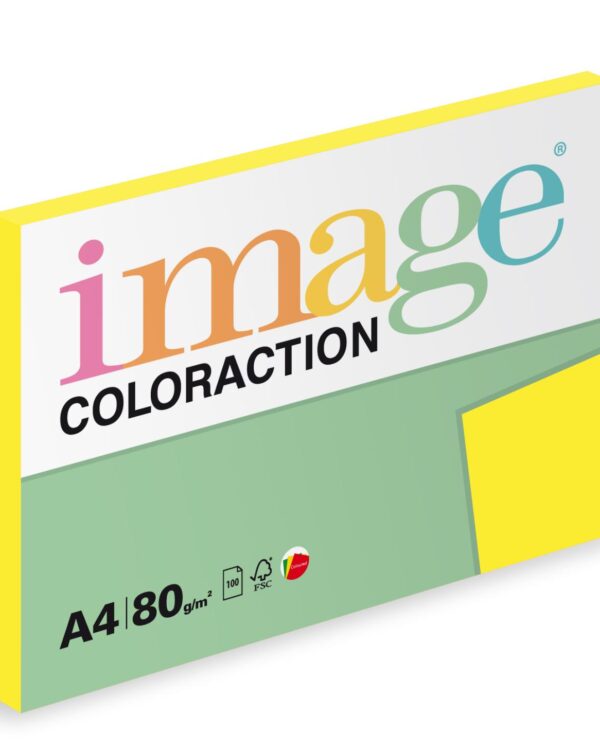 Papír barevný Color A4/80gr Ibiza neon žlutý Kvalitní multifunkční barevný kopírovací papír vyznačující se výbornou potiskovatelností a perfektním rozložením barevných pigmentů.