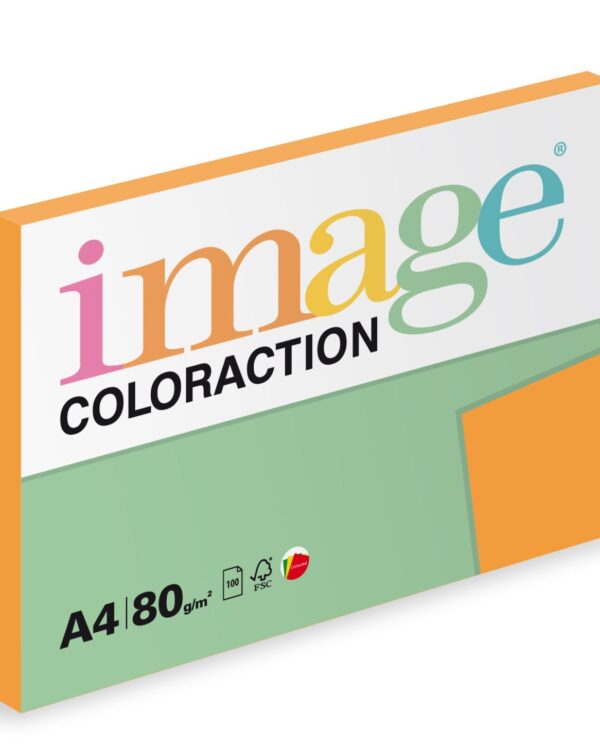 Papír barevný Color A4/80gr Venezia sytě oranžový AG10 Kvalitní multifunkční barevný kopírovací papír vyznačující se výbornou potiskovatelností a perfektním rozložením barevných pigmentů.