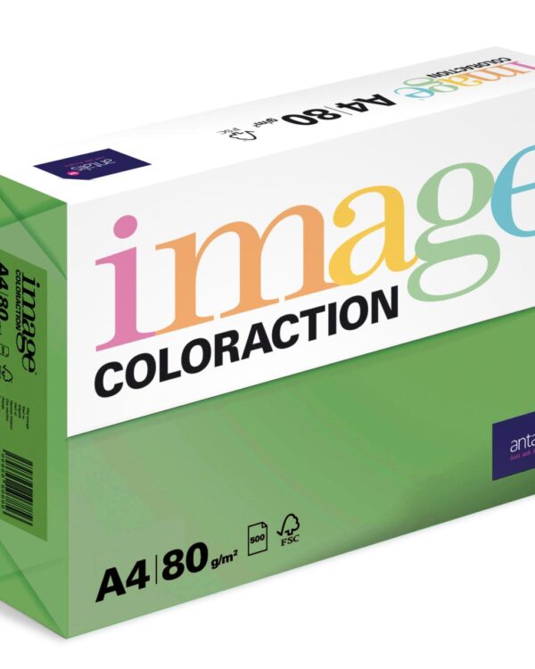 Papír barevný Color A4/80gr Dublin sytě zelený DG47 Kvalitní multifunkční barevný kopírovací papír vyznačující se výbornou potiskovatelností a perfektním rozložením barevných pigmentů.