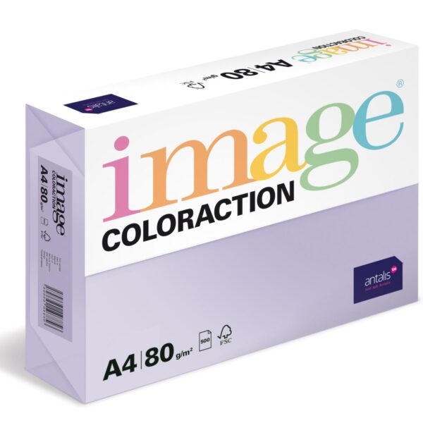 Papír barevný Color A4/80gr Tundra pastelově fialový LA12 Kvalitní multifunkční barevný kopírovací papír vyznačující se výbornou potiskovatelností a perfektním rozložením barevných pigmentů.