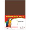 Papír barevný Color A3/80 hnědý 100ks Formát A3 (420 x 297 mm). 100 listů v balení. Plošná hmotnost 80g/m2. Barva černá.