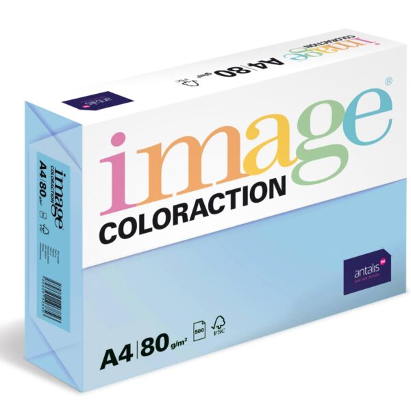 Papír barevný Color A4/80gr Iceberg ledově modrý OBL70 Kvalitní multifunkční barevný kopírovací papír vyznačující se výbornou potiskovatelností a perfektním rozložením barevných pigmentů.