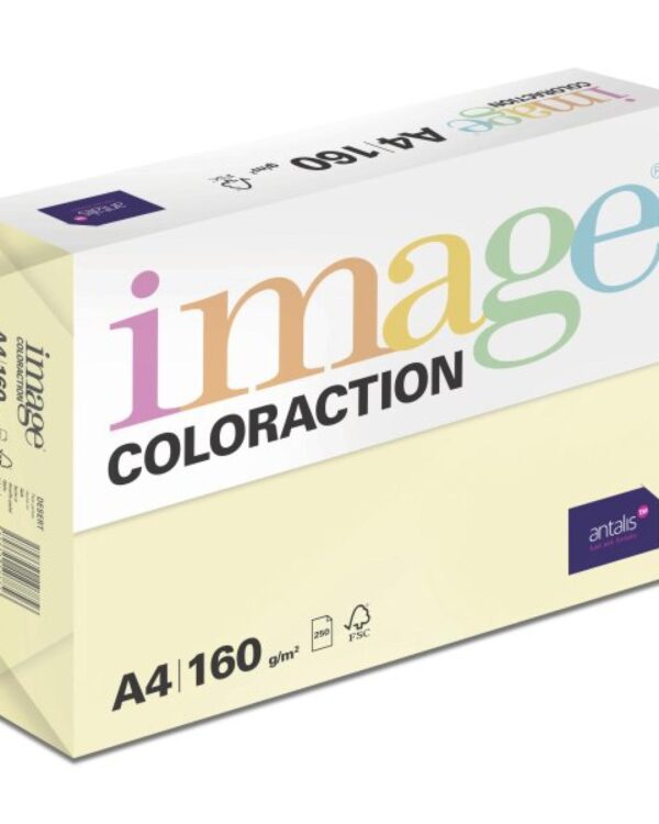 Papír barevný Color A4/160gr Desert pastelově žlutý YE23 Kvalitní multifunkční barevný kopírovací papír vyznačující se výbornou potiskovatelností a perfektním rozložením barevných pigmentů.