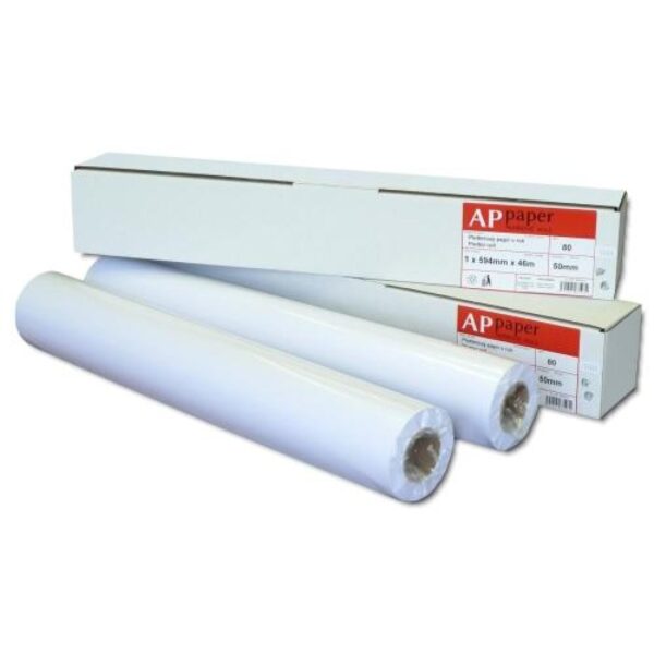 Papír plotter 841mmx46mx50mm/80gr Papír do plotteru. Šíře role 841 mm. Délka návinu 46 m. Průměr dutinky 50 mm. Nelepené k dutince.