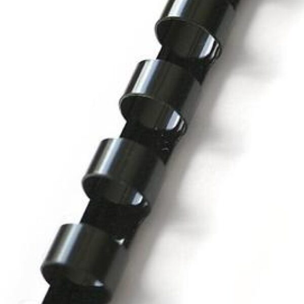 Krou. hřbet 22mm černá /50ks Plastové hřbety 22mm