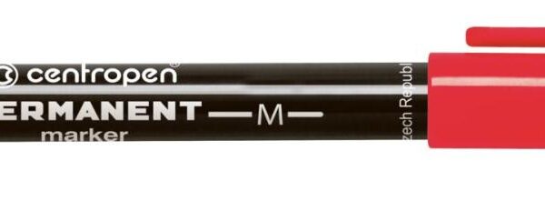 Popisovač Centropen spec. 2846 červený Centropen 2846 je pernamentní popisovač s válcovým hrotem