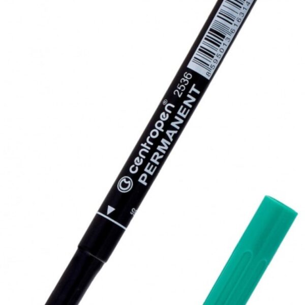 Popisovač Centropen 2536 zelený Centropen 2536 Permanent píše na většinu povrchů