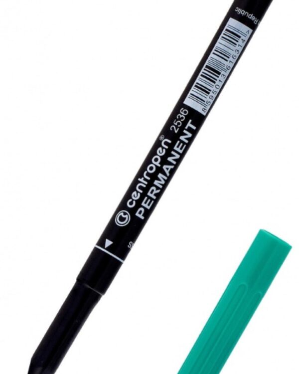 Popisovač Centropen 2536 zelený Centropen 2536 Permanent píše na většinu povrchů