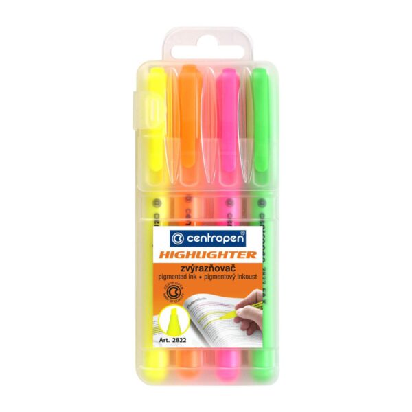 Zvýrazňovač Centropen 2822/4ks Centropen 2822 Zvýrazňovač je velmi oblíbený