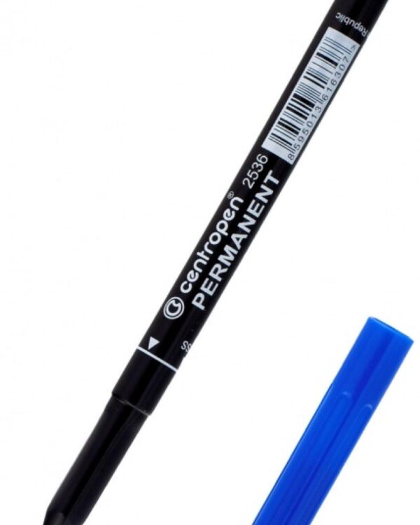 Popisovač Centropen 2536 modrý Centropen 2536 Permanent píše na většinu povrchů
