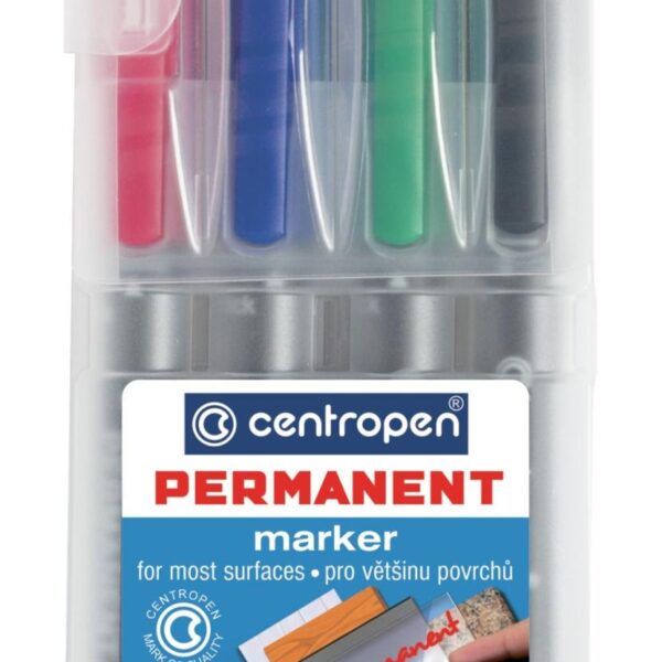 Popisovač Centropen 2836/4ks Centropen 2836 je pernamentní popisovač s válcovým hrotem