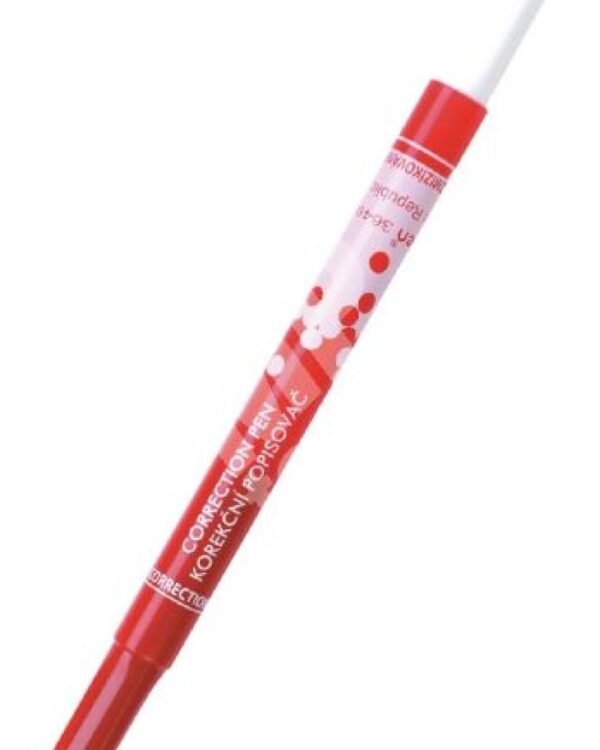 Popisovač Centropen 3649 - zmizík s přepisovačem Centropen 3649 KOREKČNÍ POPISOVAČ je oboustranný profesionál. Obsahuje zmizík na inkousty plnících per a korektor na opravu textu. Má ventilační chránítko v případě vdechnutí. Moderně zaoblený desing s ERGO držením. Má válcový hrot