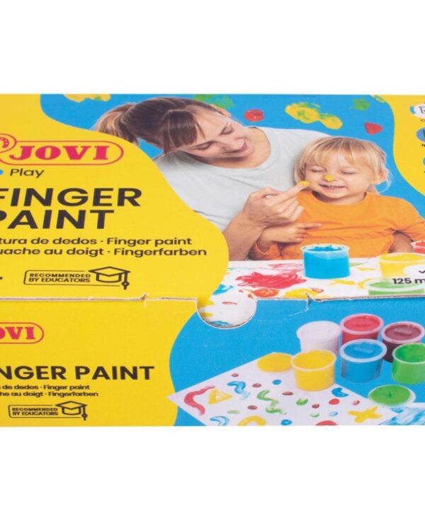 Prstové barvy JOVI 6x125ml - 560/S Kvalitní prstové barvy na bázi přírodních ingrediencí se želatinovou strukturou