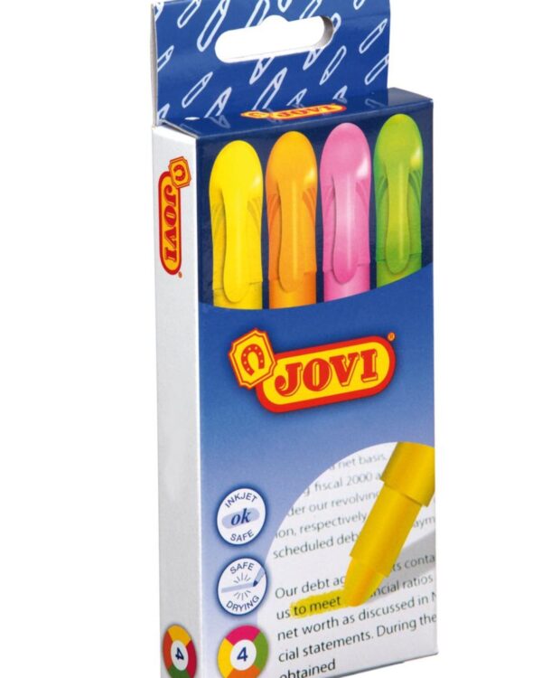 Gelové zvýrazňovače JOVI 4 ks - 1810 Gelové zvýrazňovače JOVI pro zvýraznění textu. 