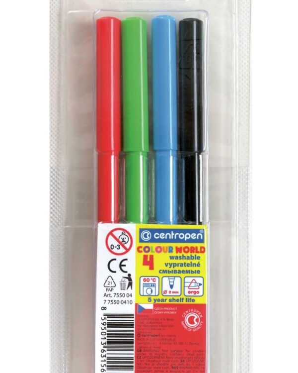 Popisovač Centropen 7550/4ks Centropen COLOUR WORLD 7750 je barevný značkovač