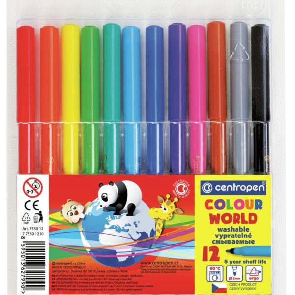 Popisovač Centropen 7550/12ks Centropen COLOUR WORLD 7750 je barevný značkovač