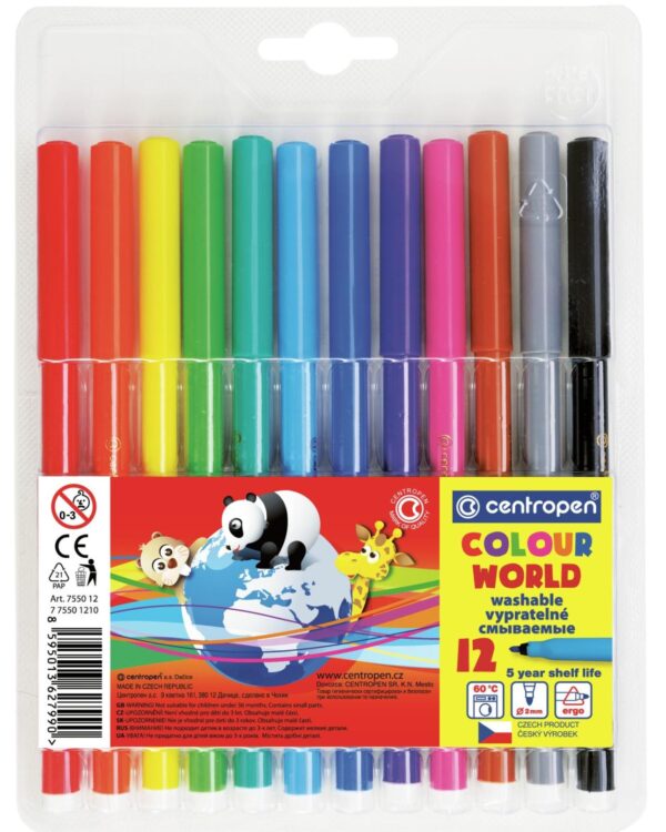 Popisovač Centropen 7550/12ks Centropen COLOUR WORLD 7750 je barevný značkovač