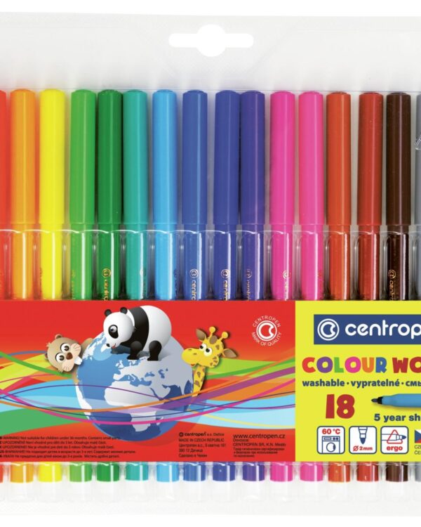 Popisovač Centropen 7550/18ks Centropen COLOUR WORLD 7750 je barevný značkovač