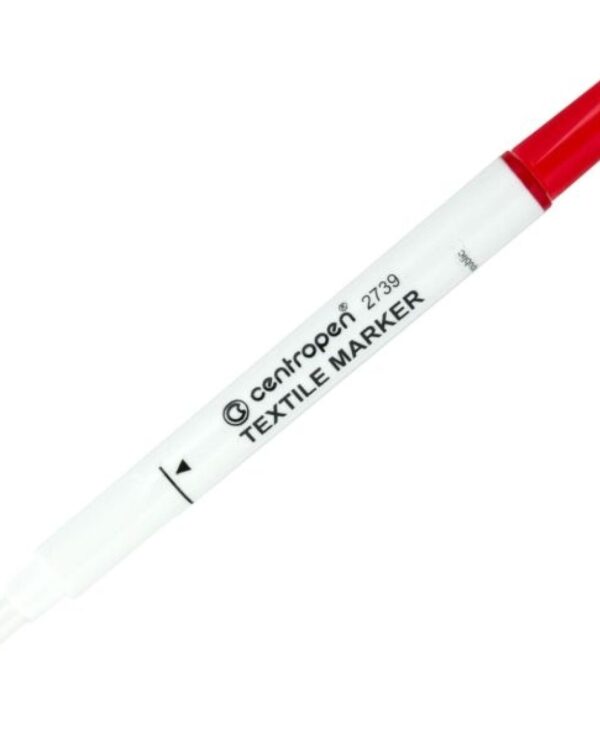 Popisovač Centropen 2739 na textil nevypratelný červený ČERVENÝ