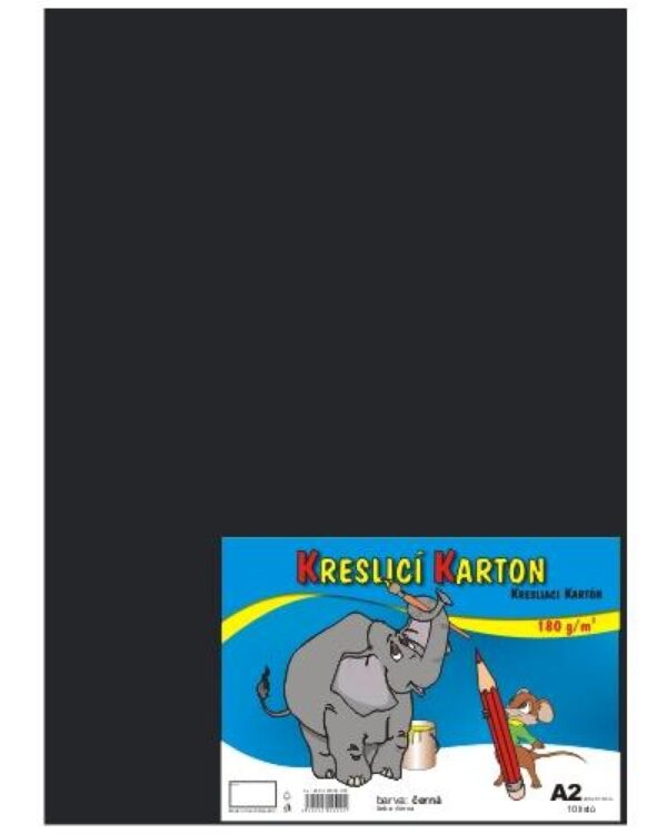 Kreslicí karton A2/180g/10lis černá Kreslicí karton barevný