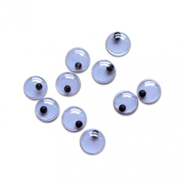 Očička kulatá k nalepení 6mm/100ks Mrkací očička pro vaše kreativní hrátky. 