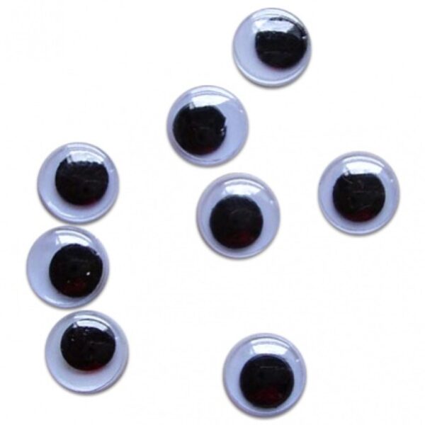 Očička kulatá k nalepení 8mm/100ks Mrkací očička pro vaše kreativní hrátky. 