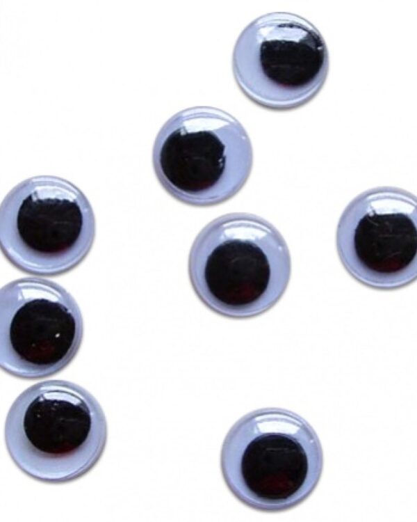 Očička kulatá k nalepení 8mm/100ks Mrkací očička pro vaše kreativní hrátky. 