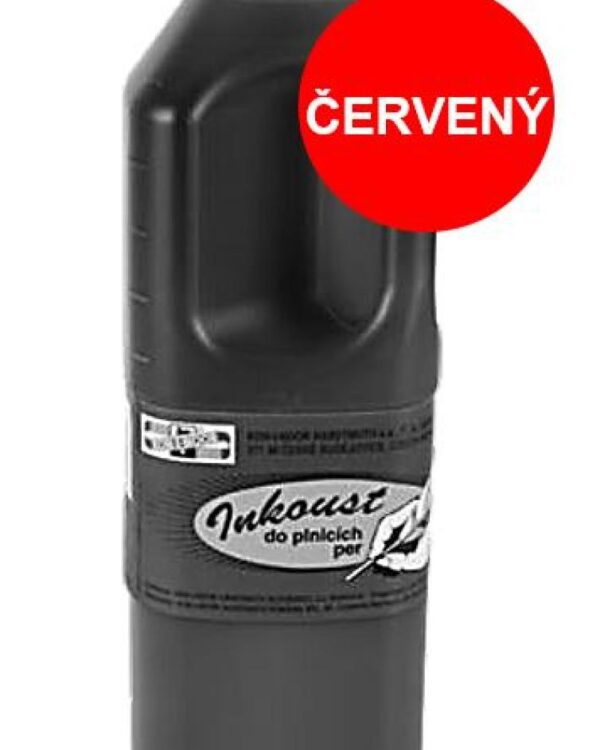 Inkoust červený Koh-i-noor 1000gr Černý inkoust balený v 1000g plastové lahvičce určený do plnicích per a sloužící pro ruční psaní na papír. Vhodný jak pro malé školáky