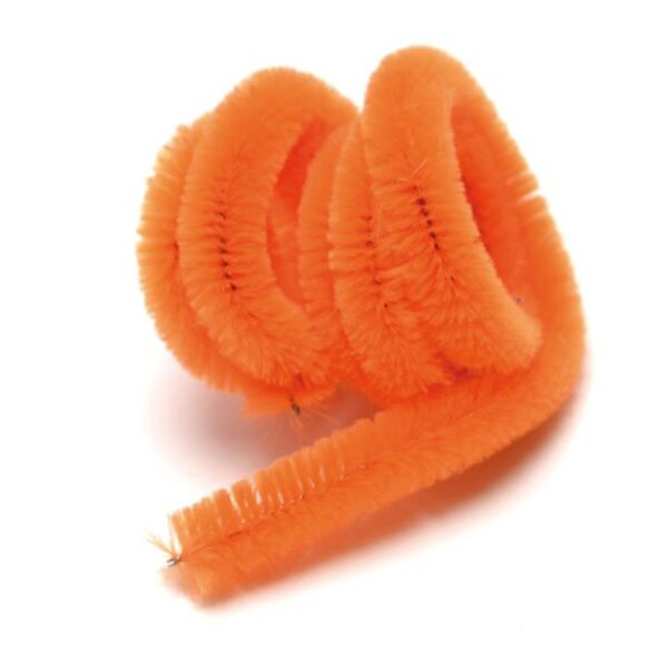 Plyšový drátek 50cm/10ks oranžový Chlupaté drátky se snadno ohýbají a tvarují. 