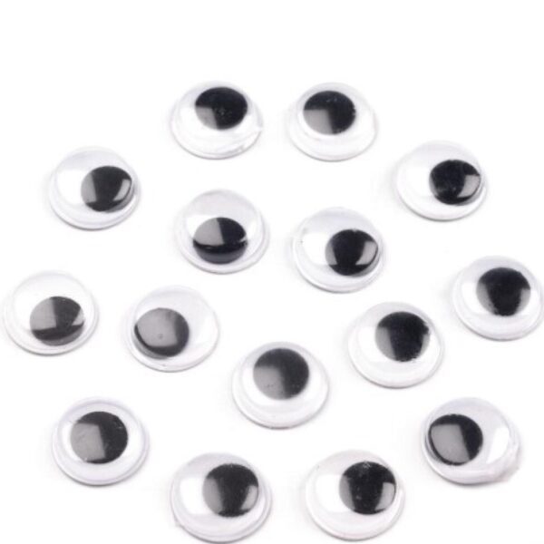 Očička kulatá k nalepení 20mm/100ks Mrkací očička pro vaše kreativní hrátky. 