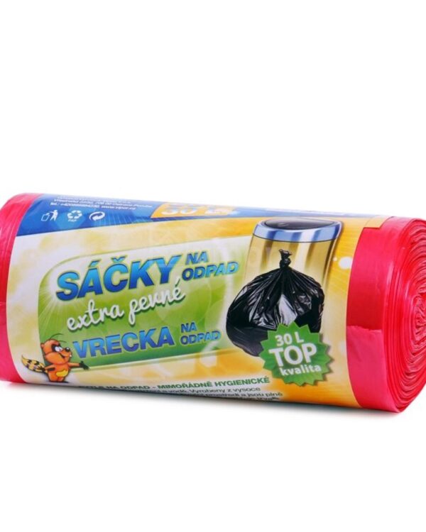 Sáček do koše 30l/50x60/25ks pevné červené Sáček do koše LDPE  pevný